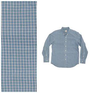Men's J.Crew Blue White Gingham Casual Button Down Shirt L